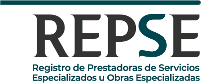 Logotipo del Registro de Prestadoras de Servicios Especializados u Obras Especializadas, REPSE.